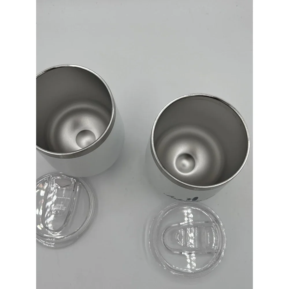 Johnnie-O White Surf (Set Of 2) 12 Oz Tumbler Cup Stainless Steel with lid